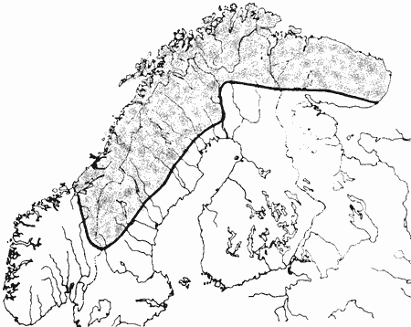 Figur 5.1 Det samiske bosettingsområdet