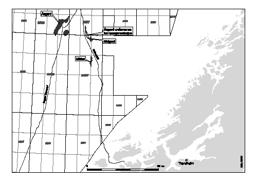 Figur 1.1 Åsgard undervannskompresjons plassering i Norskehavet. 