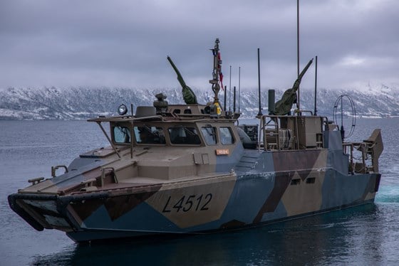 Kystjegerkommandoens Stridsbåt 90 under øvelse Nordic Response 2024