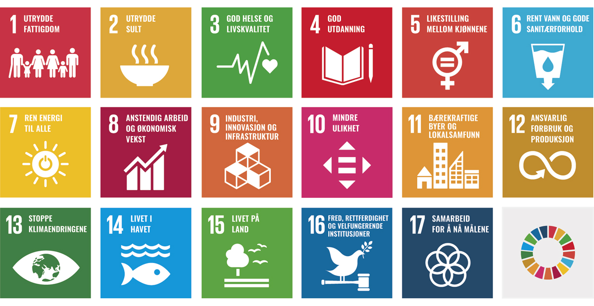 Figur 3.2 FNs bærekraftsmål.