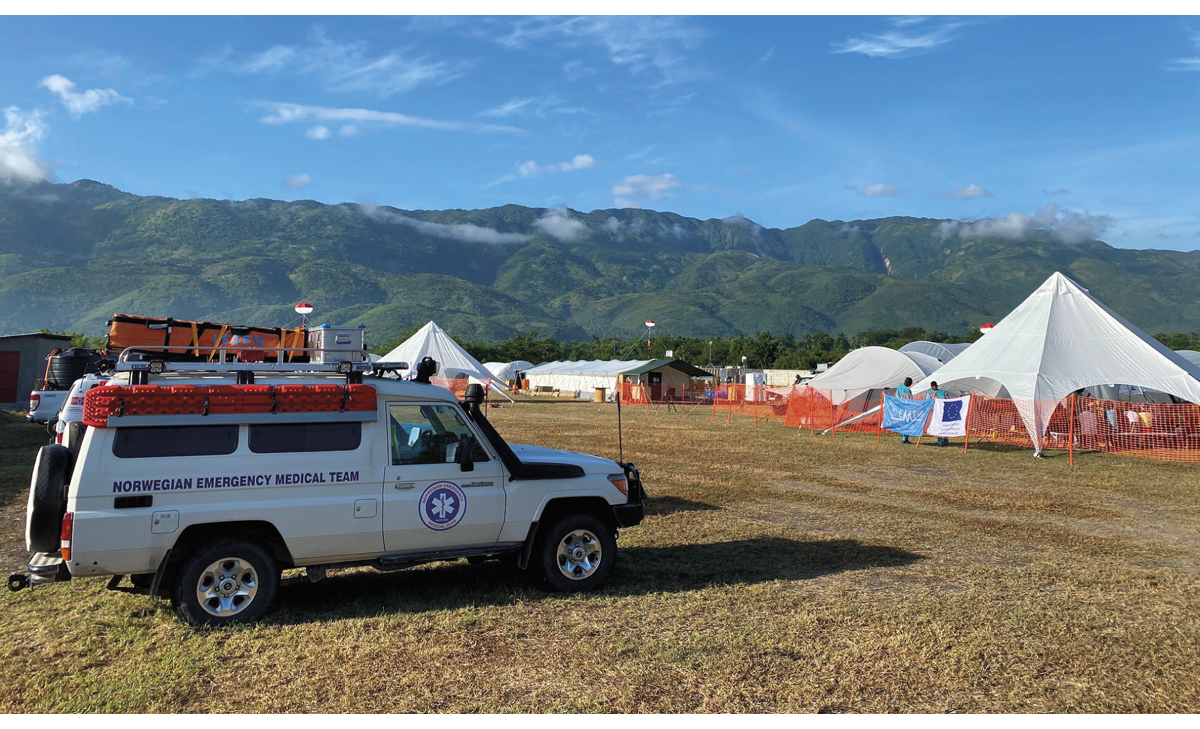 Figur 6.1 NOR EMTs feltklinikk og camp på Haiti i 2021.