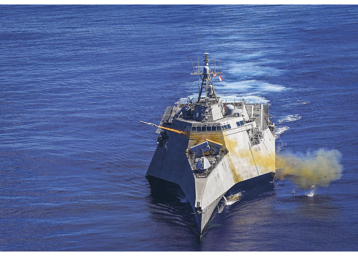 Figure 1.1 The Naval Strike Missile augments the operational capability of numerous international navy vessels, including the US littoral combat ships.