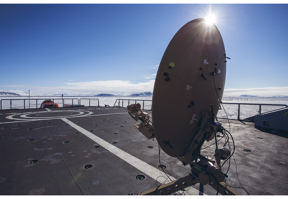Figure 1.2 The Norwegian Defence Materiel Agency is testing the use of satellites to provide broadband coverage north of Svalbard.