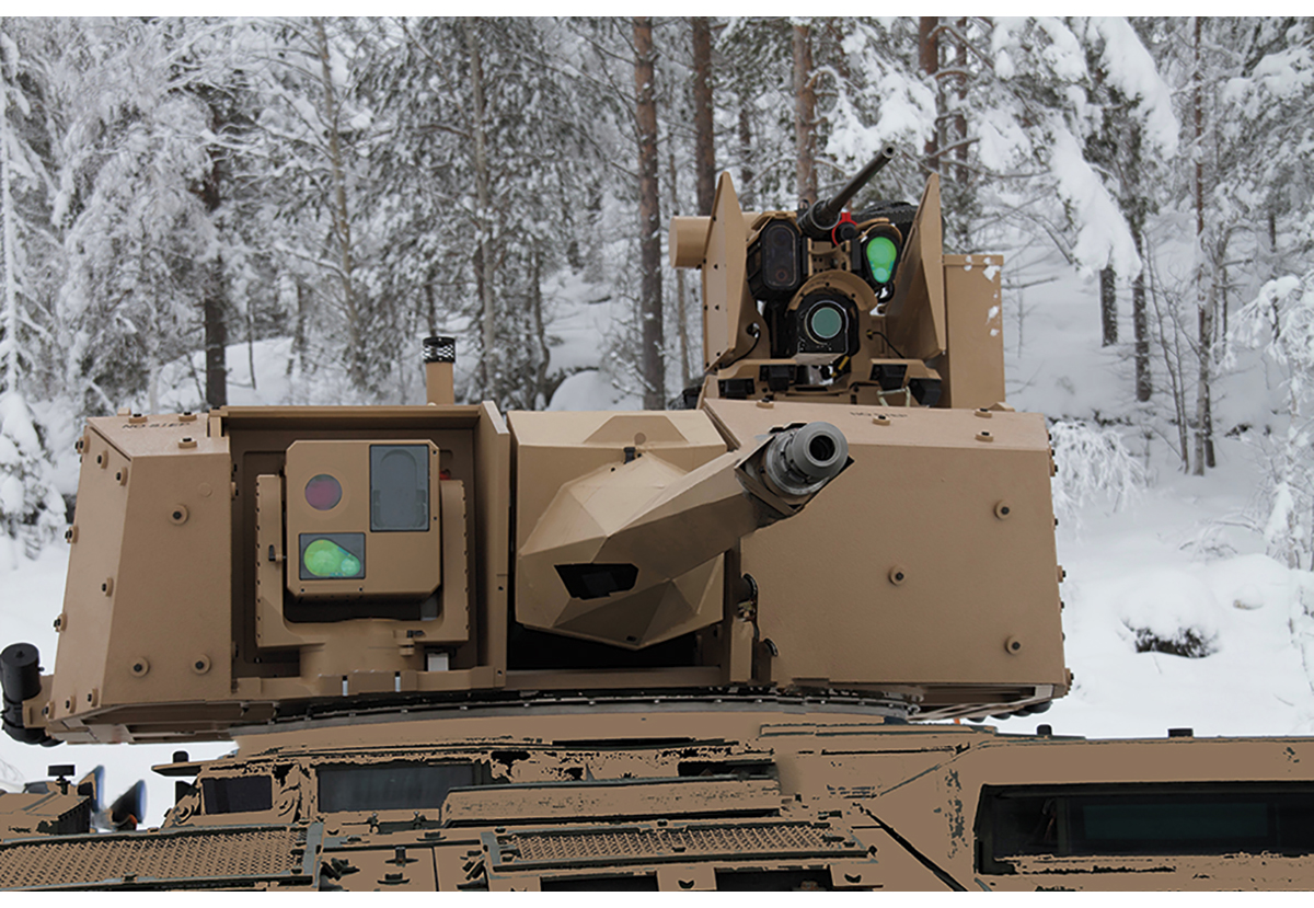 Figure 1.4 The Protector weapon station can be remotely operated with high precision from a protected position inside a vehicle, thus protecting operators as well as reducing collateral damage. 
