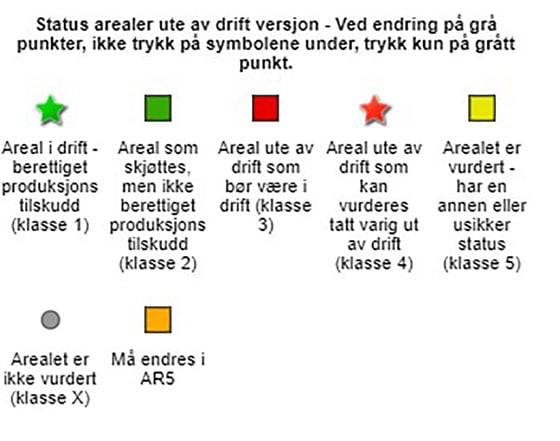 Figur 1: Klassifiseringsverktøy utviklet av Statsforvalteren i Vestfold og Telemark