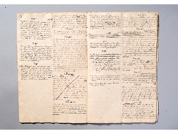 Figur 1.1 Konstitusjonskomiteens første grunnlovsutkast, 1814. Riksforsamlinga på Eidsvoll nedsette den 12. april 1814 ein konstitusjonskomité, som skulle utarbeide eit forslag til grunnlov for heile riksforsamlinga. Komiteen arbeidde fram til den 26. april.