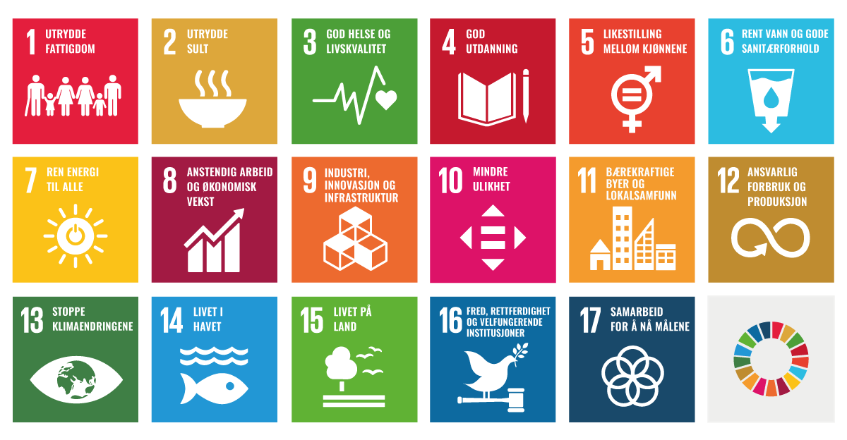 Figur 4.2 FNs bærekraftsmål for bærekraftig utvikling
