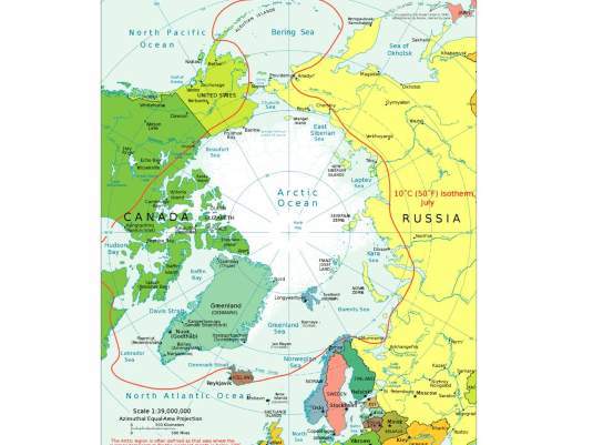 Map of The Arctic