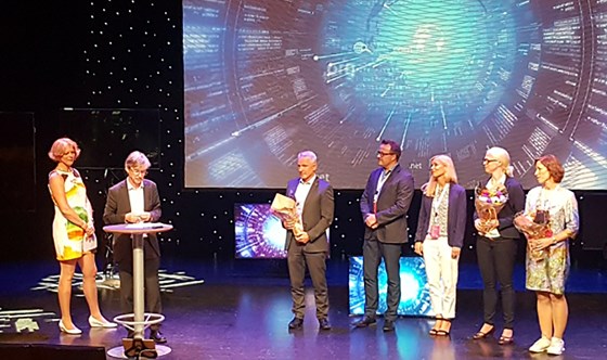 Asker kommune vant Kommunal- og moderniseringsdepartementet sin innovasjonspris 2017. Statssekretær Paul Chaffey delte ut prisen under Arendalskonferansen.