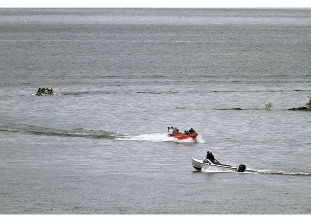 Figur 7.26 Frivillige redningsbåter i området rundt Utøya.
