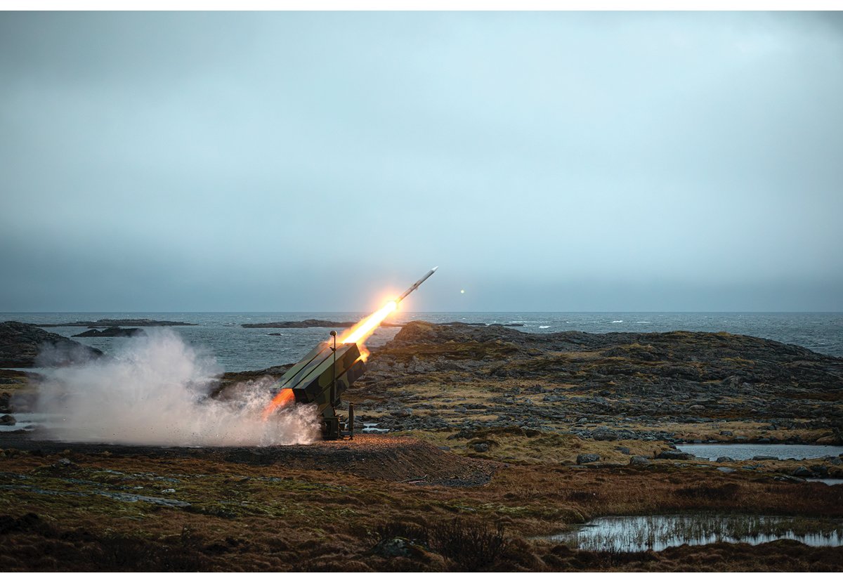 Figur 4.1 Norge har bidratt med luftvernssystemer- og missiler til Ukraina. Bildet er fra øvelse med NASAMS på Nordmela rakettskytefelt.