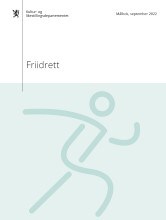 Forsiden til målbok om friidrett - tittel og enkel strektegning av en person som løper.