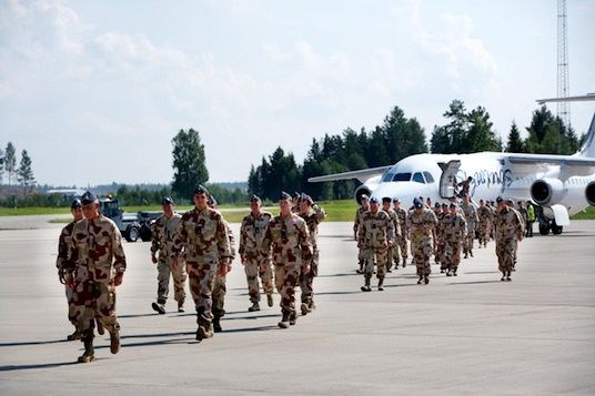 Deltakerne i Libya-operasjonen kom hjem 3. august 2011. - Foto: Torgeir Haugaard, Forsvarets mediesenter