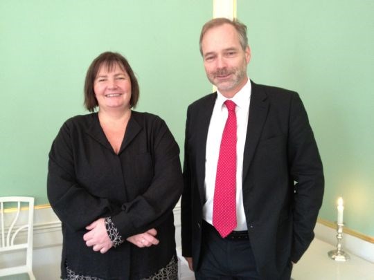 Statssekretær Henriette Westhrin og statssekretæren i svenske Miljødepartementet Anders Flanking