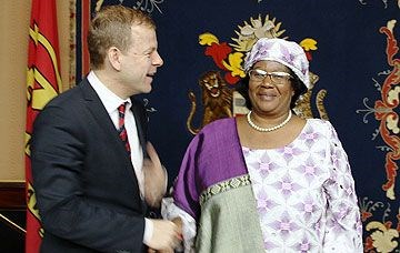 Utviklingsminister Holmås og Malawis president, Banda