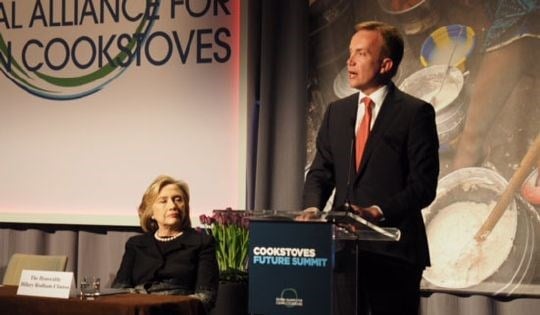 Hillary Clinton and Børge Brende