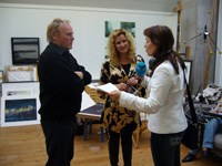 Karita møtte Ørnulf Oppdahl når hun åpnet hans nyeste utstilling i 2006