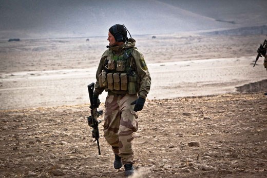 Norsk soldat i Afghanistan. Foto: Forsvarets medieenter.