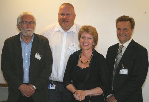 Olaf Foss, Steinar Johansen, Åslaug Haga og Hallgeir Aalbu