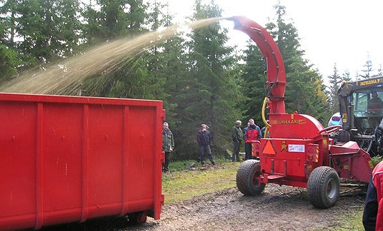 Bioenergi, fliskutting. Foto: FM i Oppland