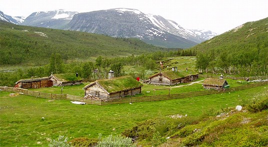 Kulturlandskap: Gammelsætre i Lindalen. Foto: Silje Reisz, Møre og Romsdal fylke.
