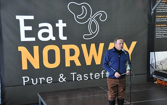 Landbruks- og matminister Lars Peder Brekk åpning av Ski-VM restaurant