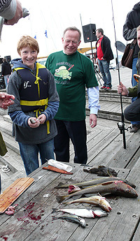 - Og fisk ble det! Foto: LMD