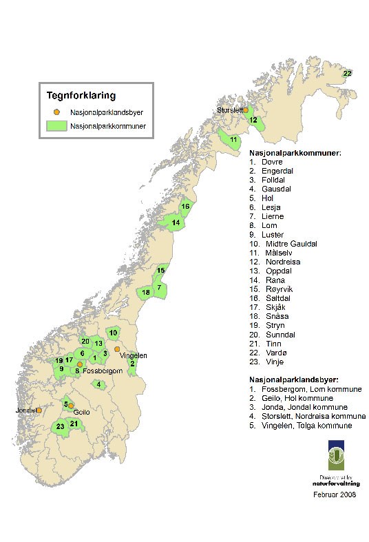 Nasjonalparker og nasjonalparkkommuner i Norge