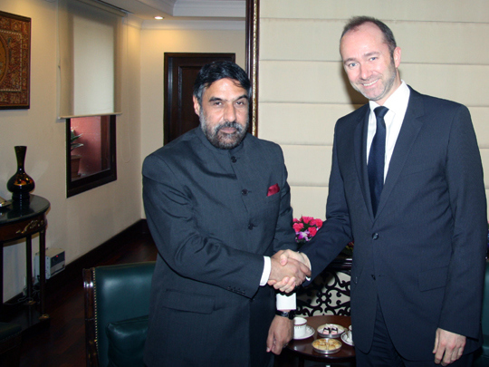 Anand Sharma og Trond Giske