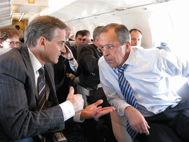Utenriksminister Støre og utenriksminister Lavrov