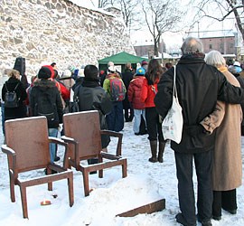 Fra markeringen på Akershuskaia 27. januar. Foto: MB Haga/UD