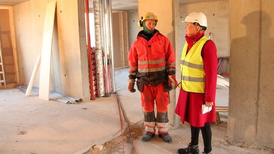 Tirsdag denne uken besøkte kunnskapsministeren Veidekkes lærlinger på byggeplassen Persaunet BT3 i Trondheim.