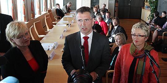 Jens Stoltenberg, Kristin Halvorsen og Liv Signe Navarsete