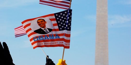 Innsettelsen av Obama som president ble feiret i Washington tirsdag