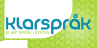 Nettsidene til prosjektet "Klart språk i staten"