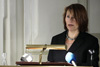 Grete Faremo giving her New Year’s address to the Oslo Military Society. Photo: Taral Jansen, FMS.