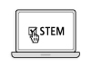 PC med "stem" på skjermen