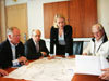 Fra venstre: Sverre Seberg, Martin Kolberg, Anniken Huitfeldt, Per Willy Holseter. Foto: Kulturdepartementet