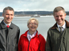 Jens Stoltenberg, Liv Signe Navarsete og Erik Solheim lanserer nye retningslinjer om strandsone på Huk. Foto: Marianne Gjørv.