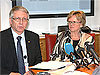Foto frå pressetreff: Vegdirektør Gustavsen og samferdselsminister Meltveit Kleppa