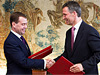 President Medvedev and Prime Minister Stoltenberg. Photo: Scanpix