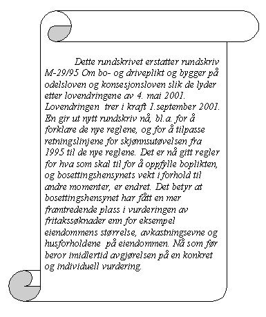 Dette rundeskrivet erstatter M-29/95