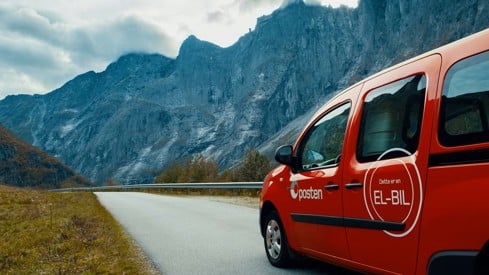 Foto: Posten Norge Post service car