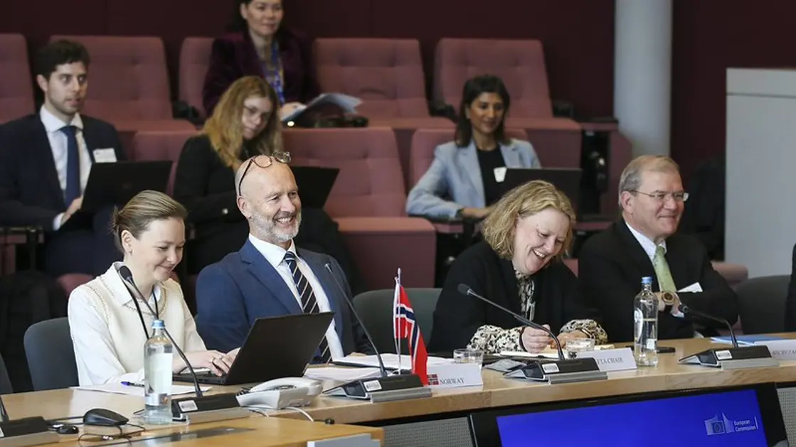 Bilde fra møtet i EU