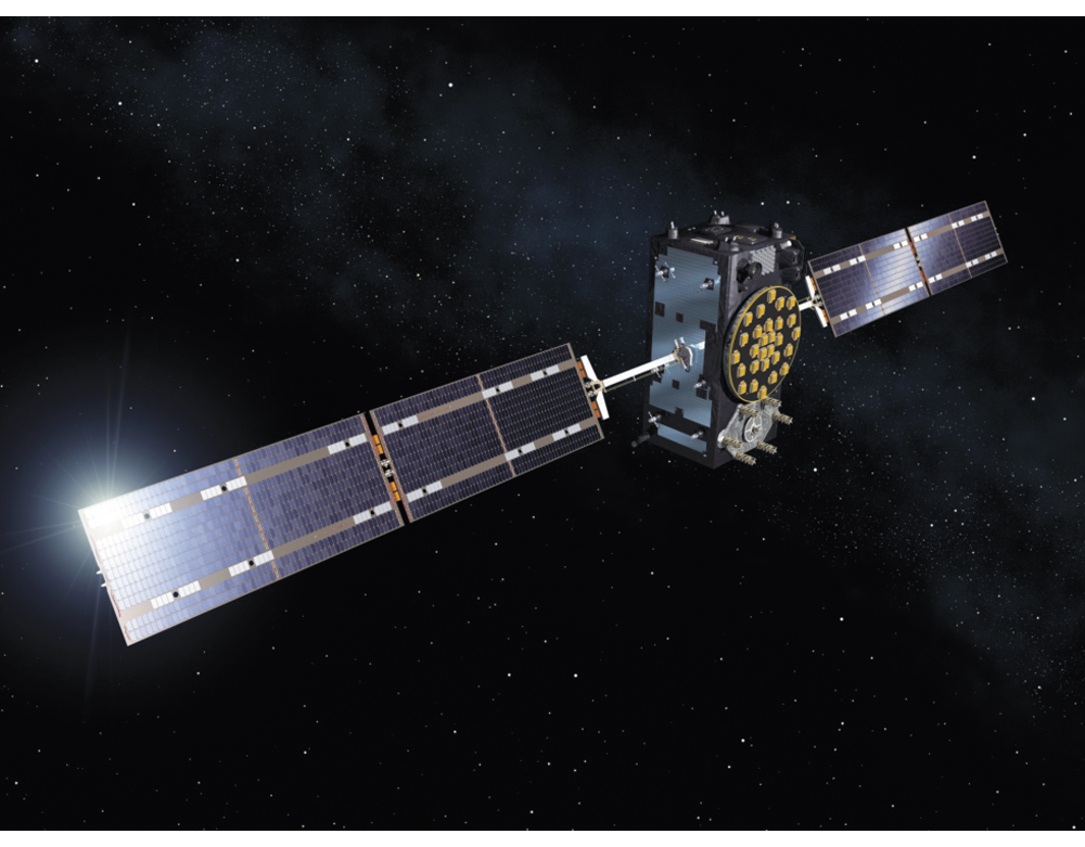 Figur 6.3 Galileo-satellitt i bane rundt jorden. 
