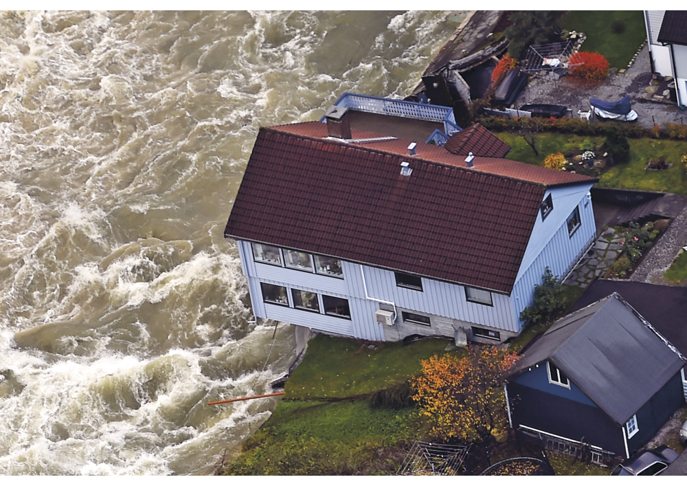 Figur 7.1 Flommen på Vestlandet 2014. NTB Scanpix. 