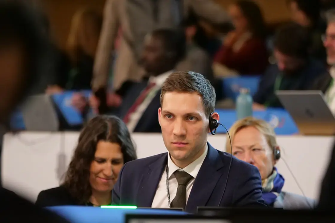 Klima- og miljøminister Andreas Bjelland Eriksen deltar på andre del av naturtoppmøtet COP16 i Roma.