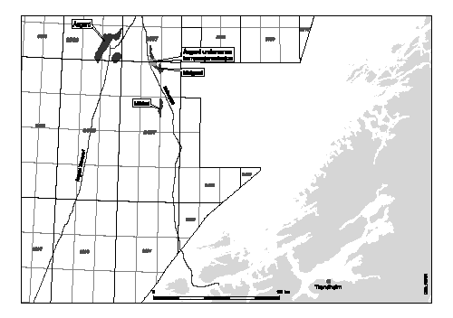Figur 1.1 Åsgard undervannskompresjons plassering i Norskehavet.