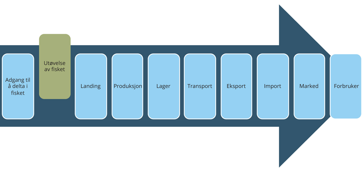 Figur 10.3 Verdikjeden – Utøvelse av fisket