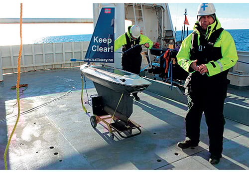 Figur 10.6 Her er en Sailbouy på dekk før utsett